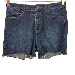 BDG High Rise Womens 29 Cutoff Shorts Dark Wash